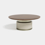 Ashford Round Leather Base Luxury Dining Table, alternative angle
