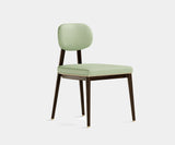 Aster Oscar Dining Chair, eucalyptus fumé, brushed brass, Jab City Velvet, available from Touched Interiors UK