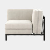 Domkapa Bondi Outdoor Corner Module, view 2, in a light grey outdoor fabric