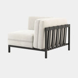Domkapa Bondi Outdoor Corner Module, view 4, in a light grey outdoor fabric