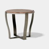 Belgrave Round Metal Base Luxury Side Table, alternative angle