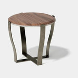 Belgrave Round Metal Base Luxury Side Table, alternative angle
