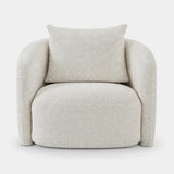 Berkeley Designs Amalfi Occasional Chair, ivory bouclé upholstery