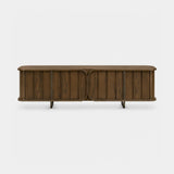 Berkeley Designs Lisbon Media Unit, caramel oak veneer with fluted panels
