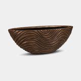 Bertarelli Curved Wave Luxury Table Planter in bronze