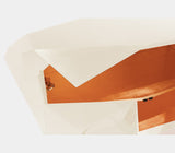 Boca do Lobo Diamond Sideboard in cream, close-up of the copper interior
