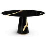 High-End Home Decor: The Dramatic Lapiaz Black Dining Table by Boca do Lobo - Transform your dining room into a captivating space with the Lapiaz Black Dining Table from Boca do Lobo. This high-end furniture piece is a masterpiece of modern design.