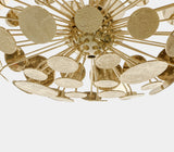 Boca do Lobo Newton Eliptic Suspension Lamp, close-up of the carved spheres