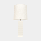 Caffe Latte Bombón Table Lamp in carved wood and silk