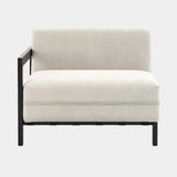 Domkapa Bondi Outdoor 1 Seater Module with Armrest, left arm, in a light grey outdoor fabric