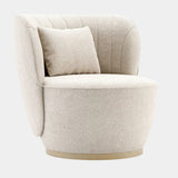 Domkapa Alice Armchair, view 3, in a cream textured fabric