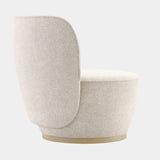 Domkapa Alice Armchair, view 2, in a cream textured fabric