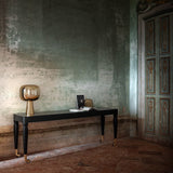 Brindisi Turned Leg Luxury Console Table in a room setting