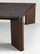 C.Z. Angled Slab Leg Luxury Coffee Table, detail