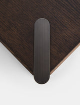 C.Z. Angled Slab Leg Luxury Coffee Table, detail of the leg