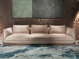 Unwind in Style: The Ca' Foscari Pouffe by Visionnaire. The perfect complement to the Ca' Foscari Sofa and Armchair, this luxurious pouffe adds extra seating or a comfortable footrest. Visionnaire's commitment to quality and design is evident in every detail, from the contrasting textures to the customisable metal finishes.