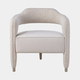 Casa Magna Invicta I Armchair, grey and ivory fabric, available from Touched Interiors UK