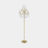 Castro Lighting Casablanca Floor Lamp in gold-plated brass with clear crystals, available from Touched Interiors UK