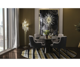 Luxury Crystal Glass Floor Lamp - Gold Finish with Waterfall Design