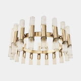 Castro Lighting Byron Suspension Lamp in gold-plated brass with clear glass, available from Touched Interiors UK