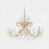 Castro Lighting Casablanca Chandelier in gold-plated brass with clear crystals, available from Touched Interiors UK