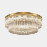 Castro Lighting Breeze Suspension Lamp in gold-plated brass with clear glass, available from Touched Interiors UK