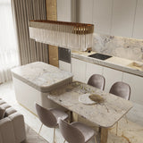 Castro Lighting Arcade Snooker Suspension Lamp in gold-plated brass with clear glass, available from Touched Interiors UK