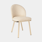 Castro Lighting Penelope Dining Chair in fabric upholstery with a gold-plated brass frame, available from Touched Interiors UK