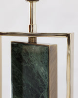 Castro Lighting Petra Table Lamp, shown in Guatemala Green marble, detail