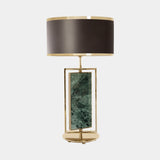 Castro Lighting Petra Table Lamp, shown in Guatemala Green marble
