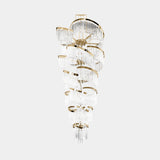 Castro Lighting Twist Chandelier in gold-plated brass with glass, available from Touched Interiors UK