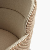 Celine Wooden Leg Luxury Dining Chair, close-up detail