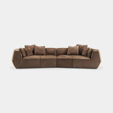 Cervaro Faceted Leather Luxury Sofa in nubuck leather