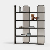 Chelsea Fluted Glass Luxury Bookcase, alternative angle