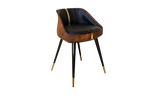 Ashenhall Dining Chair: Brown Leather and Elegant Style