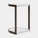 Christopher Guy White Carrara Marble MAYA Side Table