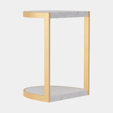 Christopher Guy White Carrara Marble MAYA Side Table