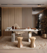 Caffe Latte Cocoa Stool in a room setting