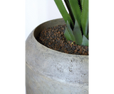 Colonna Stone Grey Luxury Floor Vase, detail of the textured stone grey finish