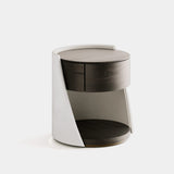 Colosseum Leather Side Luxury Bedside Table, alternative angle