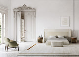 Colosseum Leather Side Luxury Bedside Table styled in a luxury interior