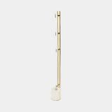 Castro Lighting Columns Coat Stand in polished brass with a marble base, available from Touched Interiors UK