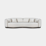 Caffe Latte Crème Sofa in Friset Bouclé Wild White