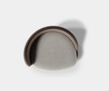 Minimalist Design with Maximum Comfort: The Espresso Embrace Armchair by Touched Interiors - Embrace the beauty of clean lines and modern design with the Espresso Embrace Armchair by Touched Interiors. This captivating piece features a curved back that cradles you in comfort, upholstered in luxurious materials. The sleek epoxy iron base with a bronze finish adds a touch of modern sophistication. A perfect addition to any minimalist living space.