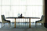 Daytona Aston Marble Dining Table, styled in an interior