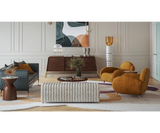 Designer Ellington Remix Armchair in a Modern Living Space. Elevate your modern living space with the Ellington Remix armchair, a customizable designer piece inspired by mid-century modern style.