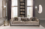Diamond Stitched Luxury Italian Sofa in a lounge setting