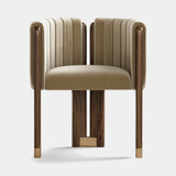 Dietrich Dining Chair with Customisable Luxe Fabric Upholstery.
