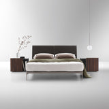 Ada Bed, dark brown headboard, front view