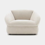 Ditre Italia Alta Armchair in cream textured fabric